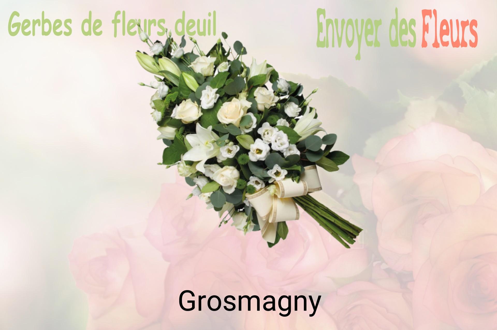 Gerbe de fleurs de deuil livrée à Grosmagny
